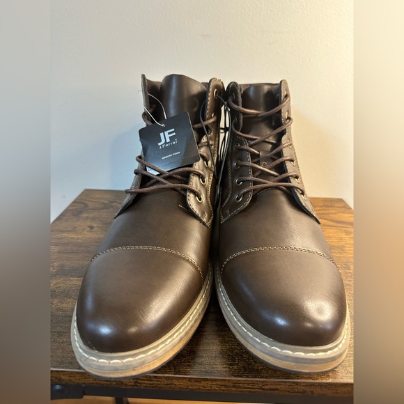J. Ferrar Mens Millbank Flat Heel Lace Up Boots NWT Various Sizes Brown - Picture 3 of 10